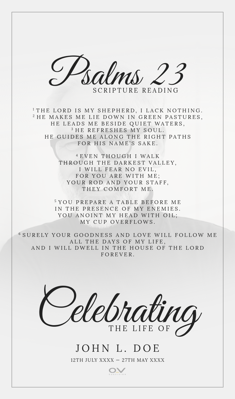 Premium 4-Page Funeral Brochure Bundle with Prayer Card & Digital Blessings Page – Adobe Express Editable