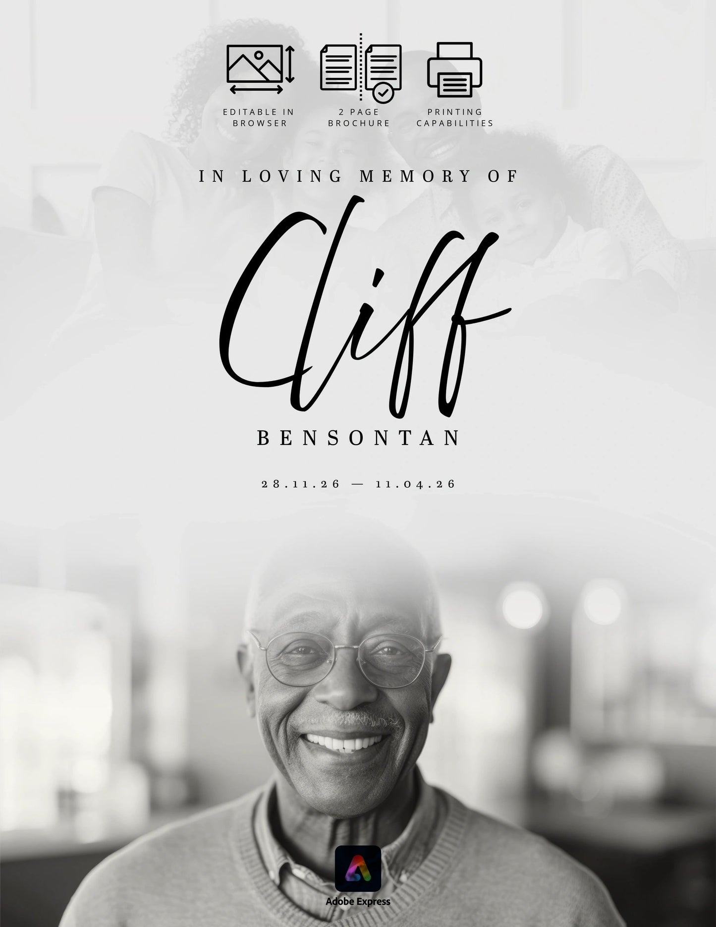 Custom Template for Funerals / Memorial