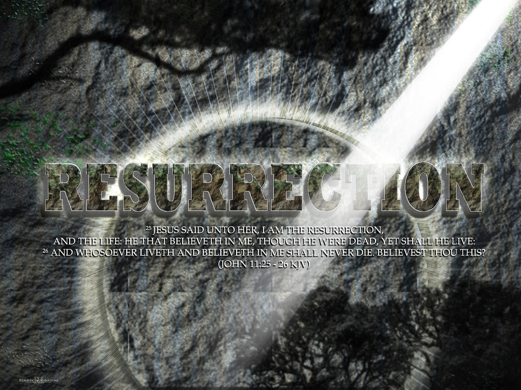 Resurrection Sunday Title Slide - Free Download (Joh 11:25-26)
