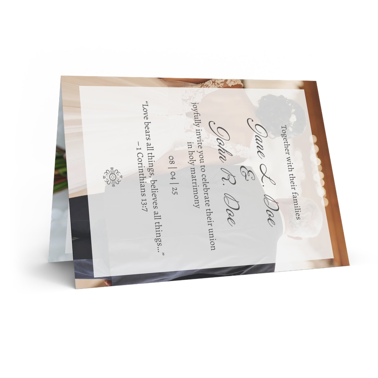 Tarjetas de felicitación de boda elegantes, invitaciones personalizadas, notas de amor, tarjetas de aniversario, tarjetas de celebración religiosa