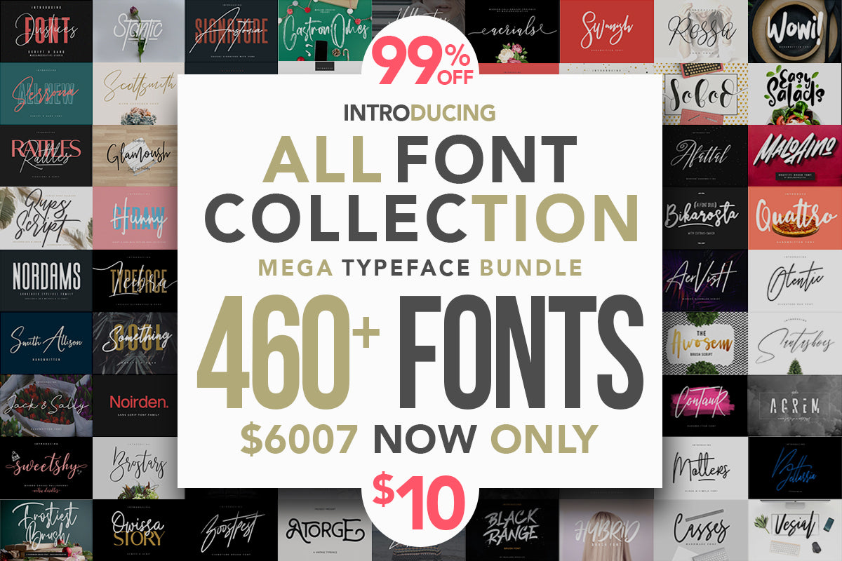1,100+ Font Resource Mega Bundle