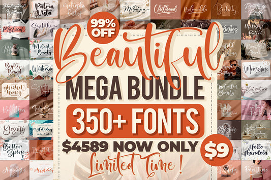 1,100+ Font Resource Mega Bundle