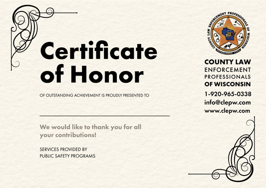 Certificate of Honor: Outstanding Community Contribution
