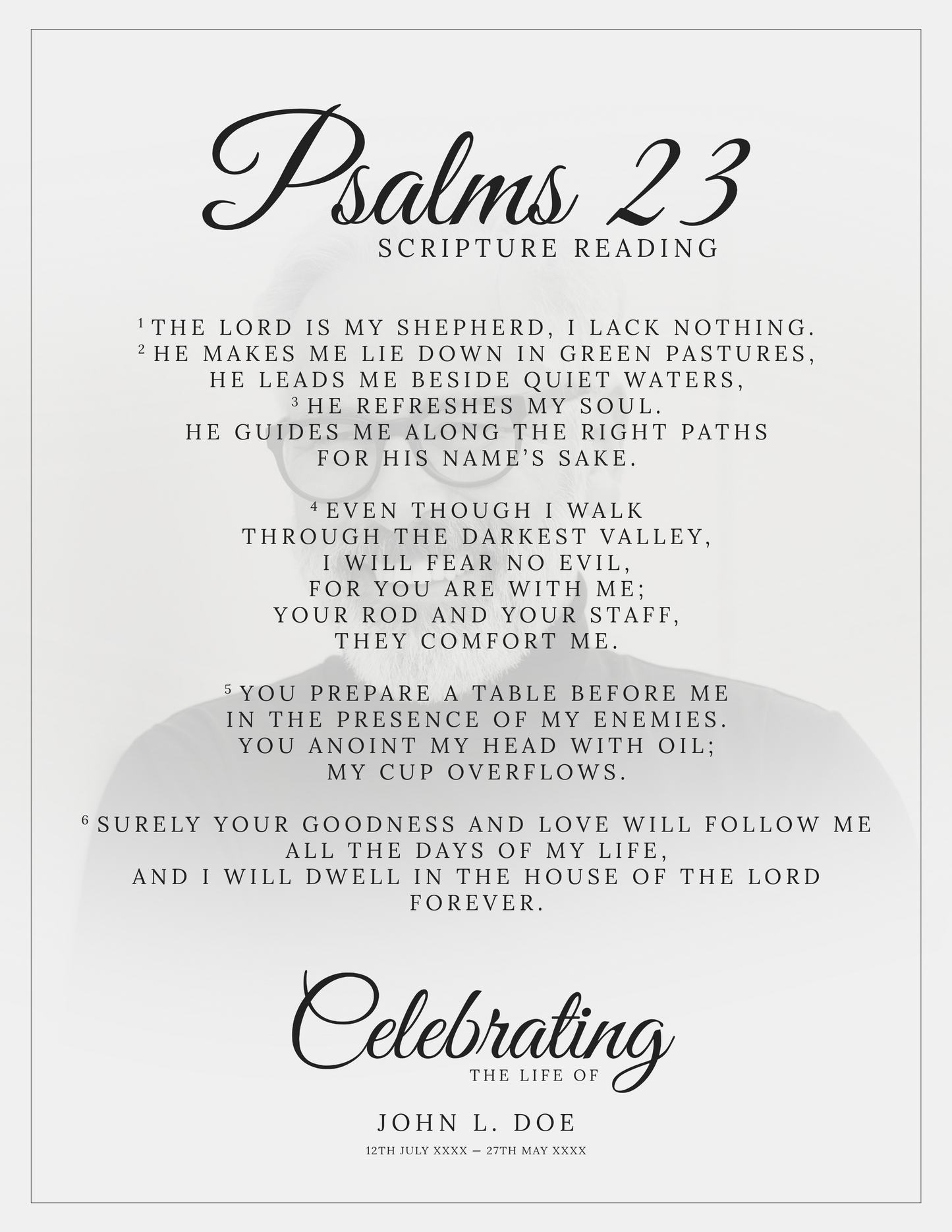 Premium 4-Page Funeral Brochure Bundle with Prayer Card & Digital Blessings Page – Adobe Express Editable