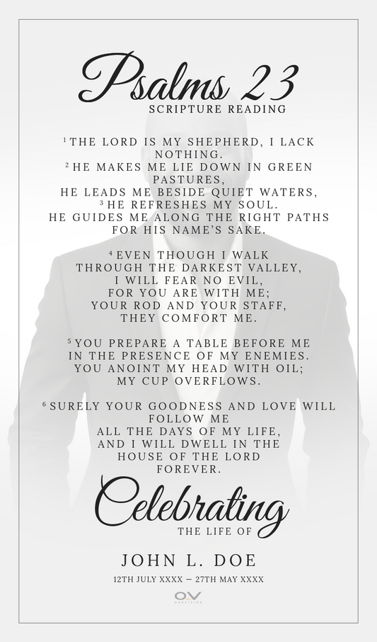 Editable Funeral Prayer Cards (2 Pgs.)