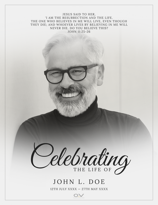 "Eternal Remembrance" 2-Page Funeral / Memorial Brochure Template