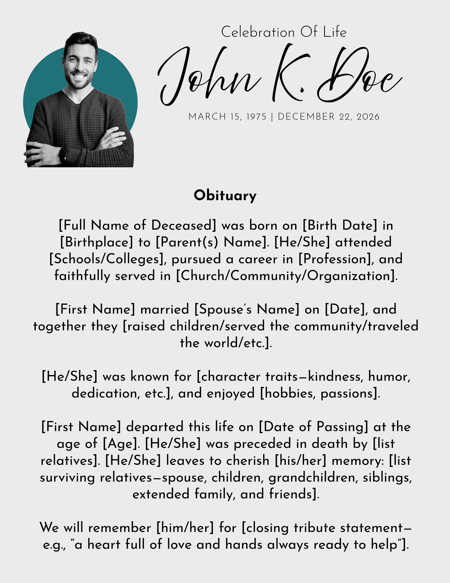 Memorial Starter Kit