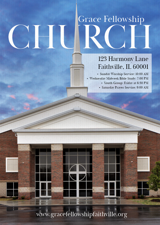 Editable Multi-Page Church Brochure Template | Faith-Focused Design for Ministries & Events