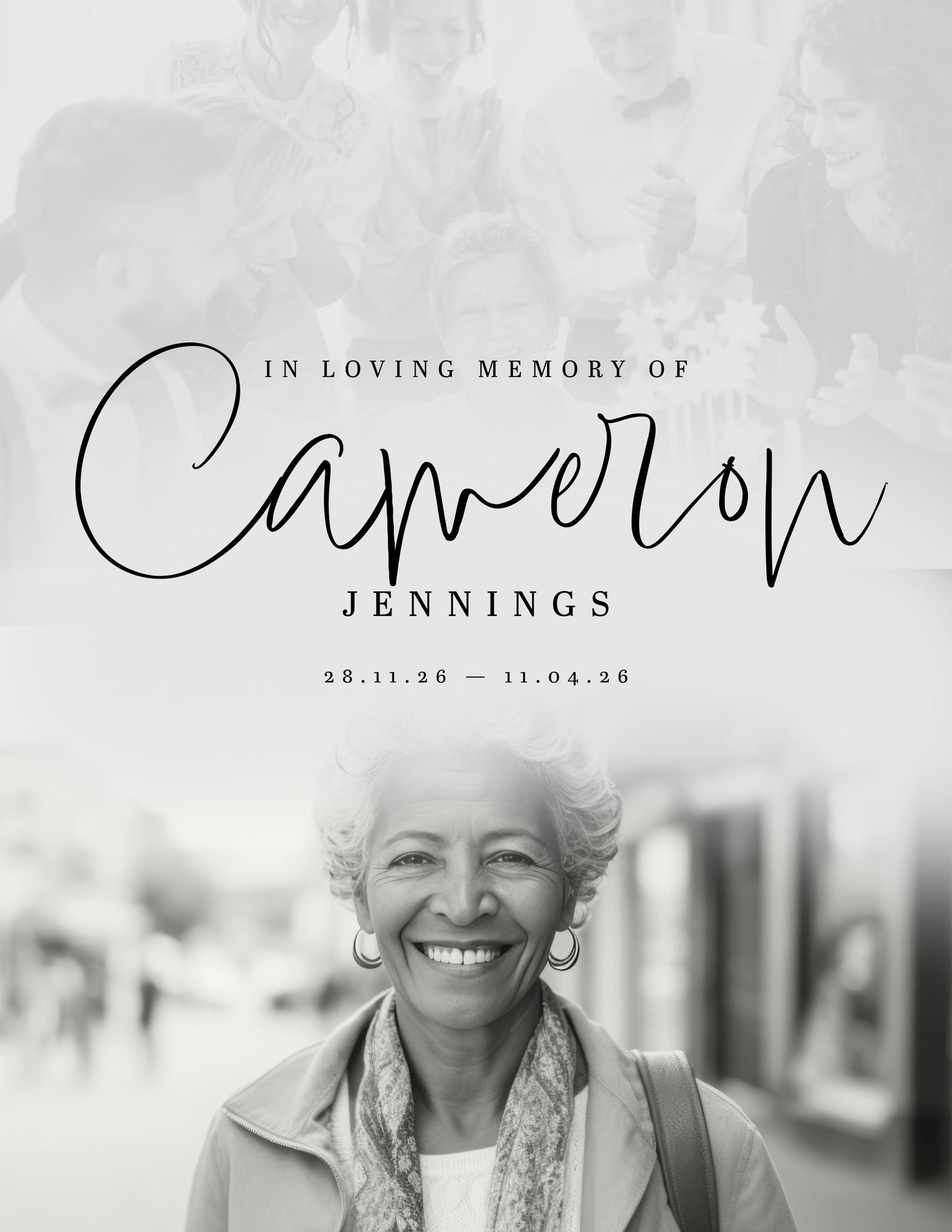 Editable Funeral Program Template (8.5” x 11”) – Adobe Express | Faith-Based Celebration of Life Brochure | Instant Download