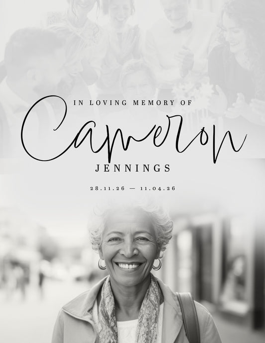 Editable Funeral Program Template (8.5” x 11”) – Adobe Express | Faith-Based Celebration of Life Brochure | Instant Download