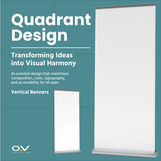 Quadrant Design | Accessible Vertical Banner Template - Budget to Brand Mastery