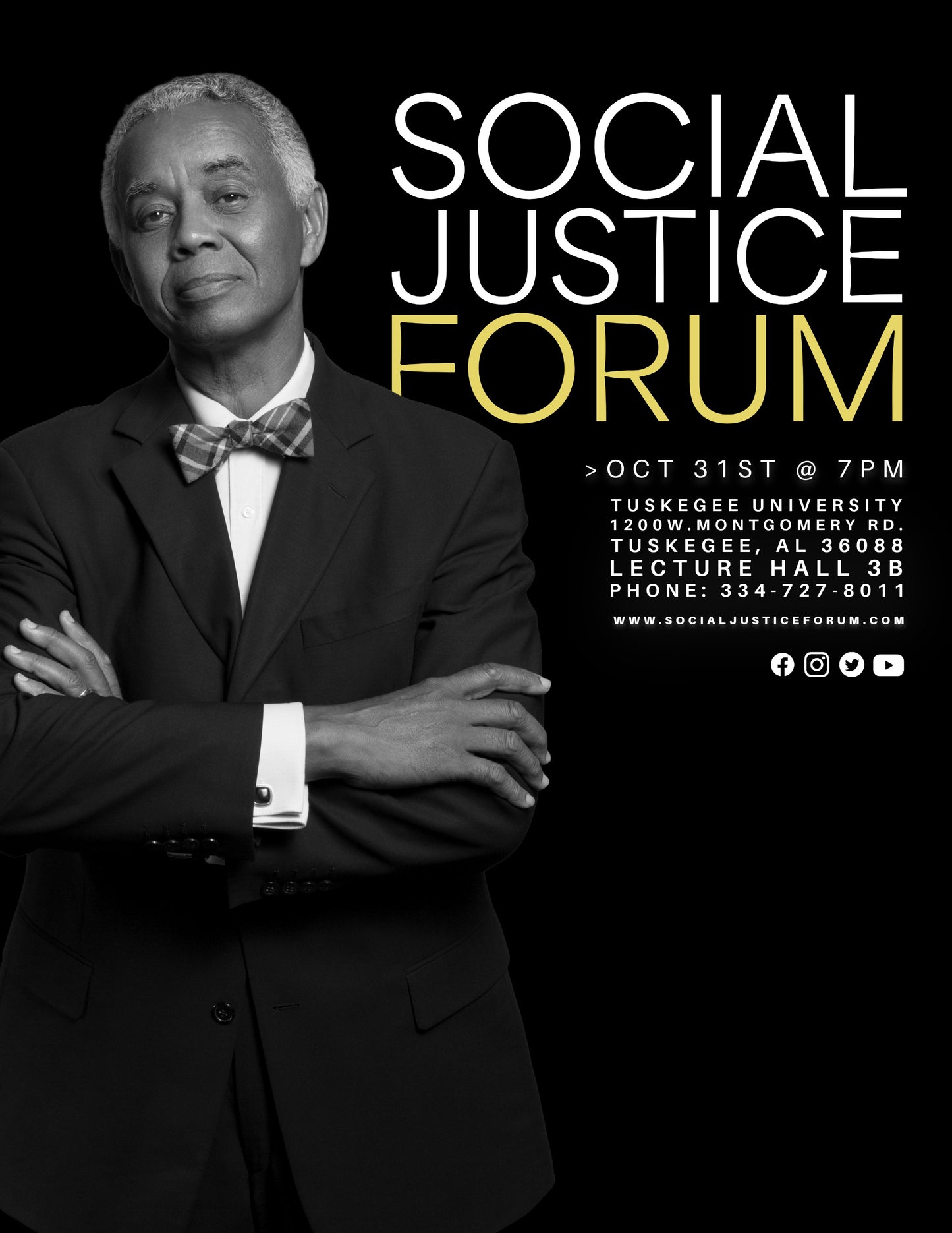Social Justice Forum Event Branding Kit | Editable Adobe Express Template | Flyer + 3 Social Posts + LinkedIn & Facebook Covers
