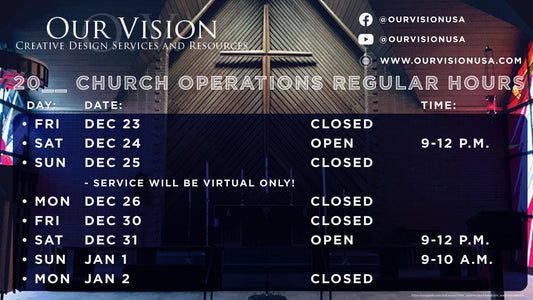 Hours of Operation Illustrator Template