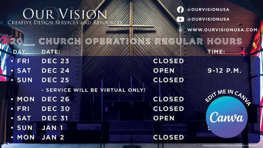 Hours of Operation Illustrator Template