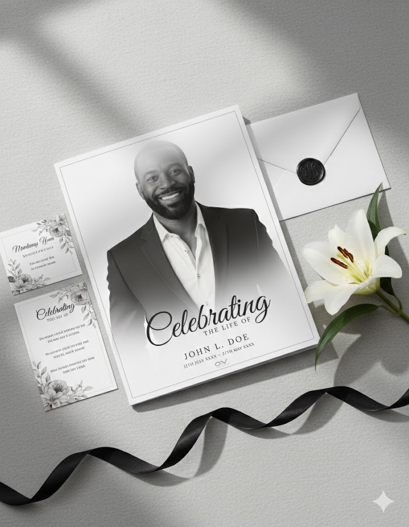 Editable Celebration of Life Template (4 pgs.)