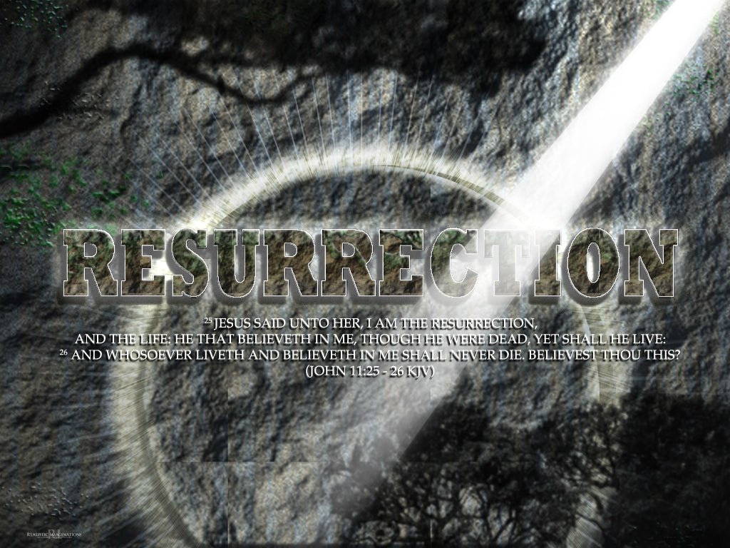 Resurrection Sunday Title Slide - Free Download (Joh 11:25-26)