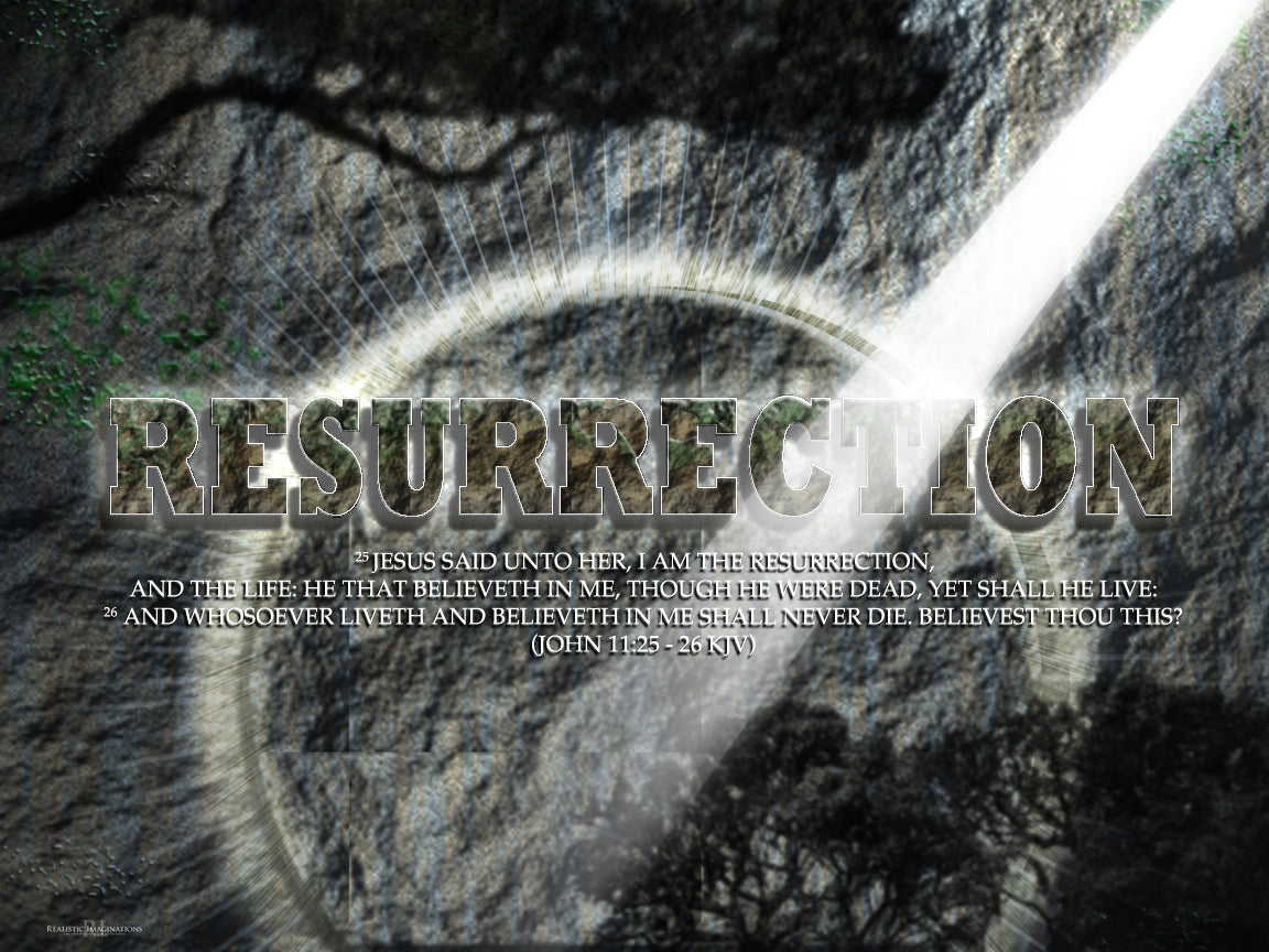 Resurrection Sunday Title Slide - Free Download (Joh 11:25-26)