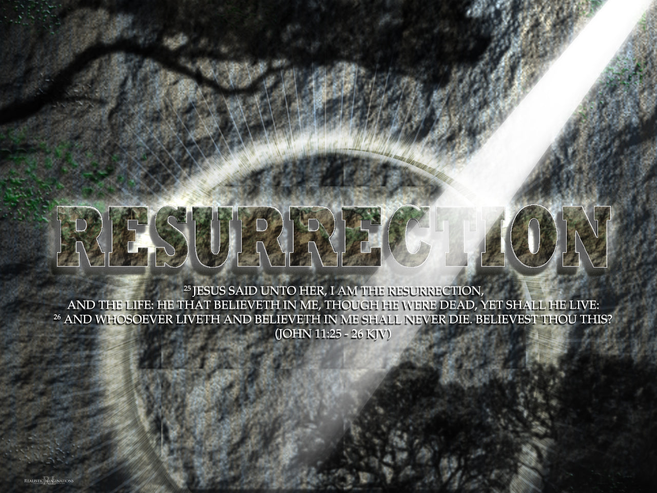 Resurrection Sunday Title Slide - Free Download (Joh 11:25-26)