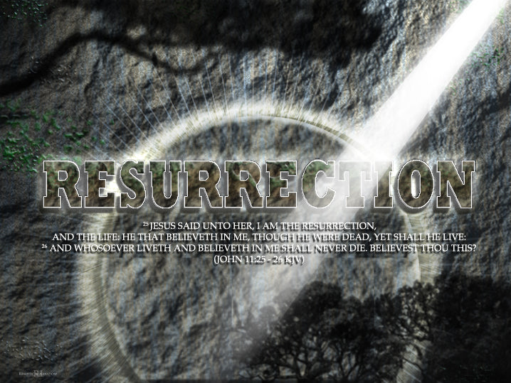 Resurrection Sunday Title Slide - Free Download (Joh 11:25-26)